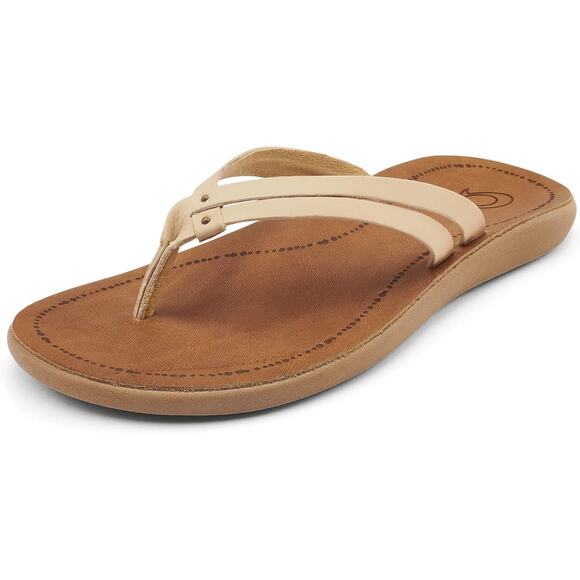 NWB! OLUKAI Kapehe Luana Women's Beach Sandal Tapa/Sahara, 7 - Picture 4 of 10